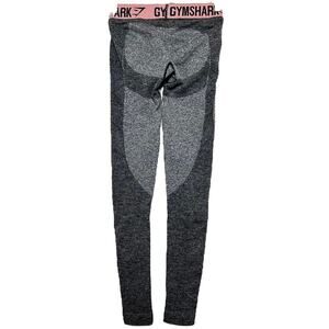 Gymshark Flex Leggings Charcoal Marl Peach Pink xsmall